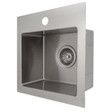 ZLINE 15 in. Donner Topmount Single Bowl Bar Kitchen Sink in Stainless Steel (STS-15)