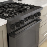 800 Series Dual Fuel Freestanding Range 30" Black Stainless Steel