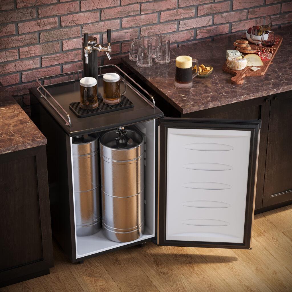 Danby 5.4 cu. ft. Dual-Tap Keg Cooler in Stainless Steel Look