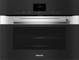 H 7640 BM AM Clean Touch Steel - 24" compact speed oven in a perfectly combinable design with automatic programs and roast probe.