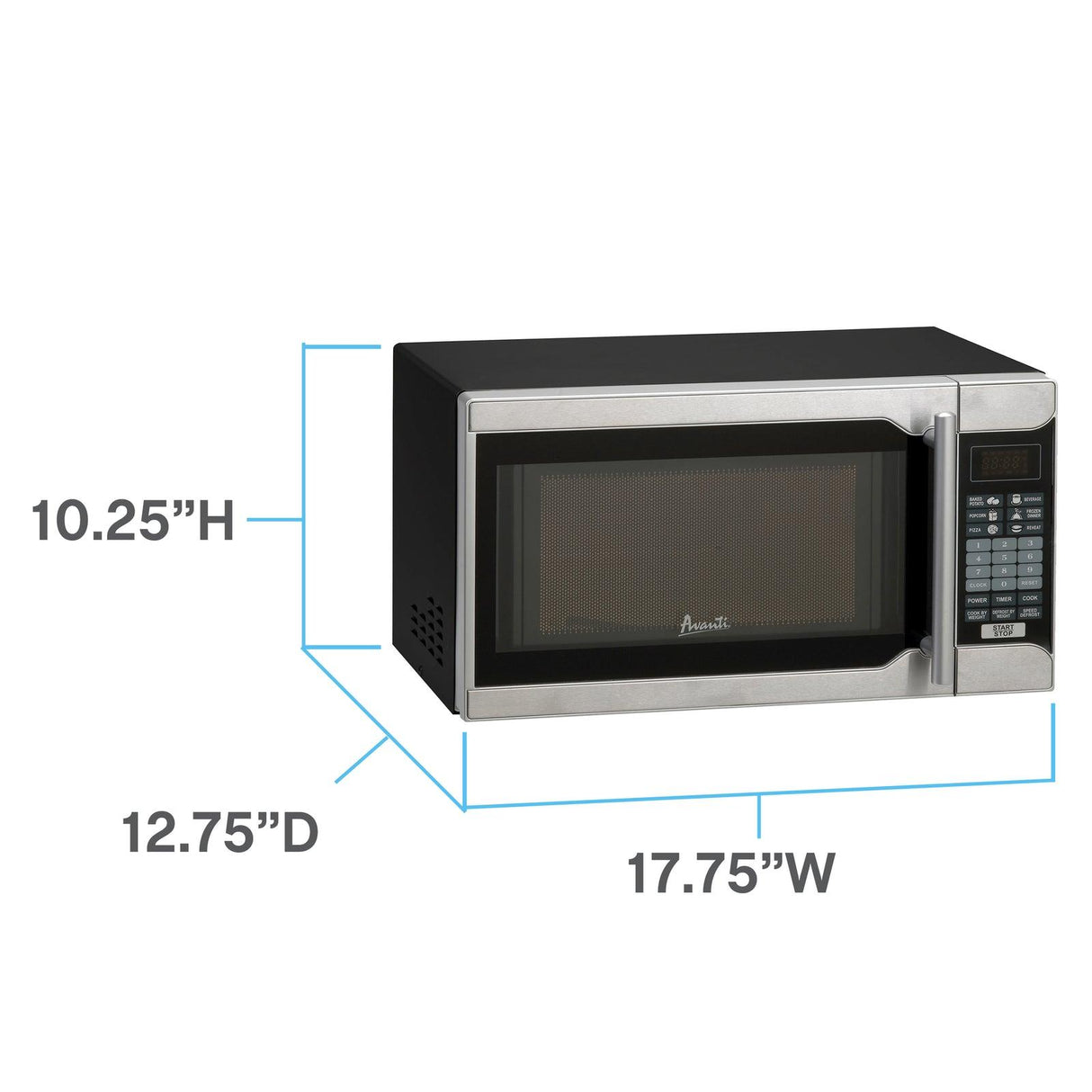 Avanti 0.7 cu. ft. Microwave Oven - Stainless Steel / 0.7 cu. ft.