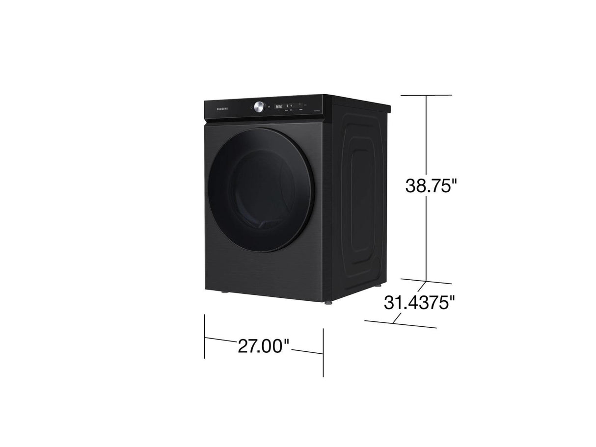 Bespoke 7.6 cu. ft. Ultra Capacity Electric Dryer with Super Speed Dry and AI Smart Dial in Brushed Black