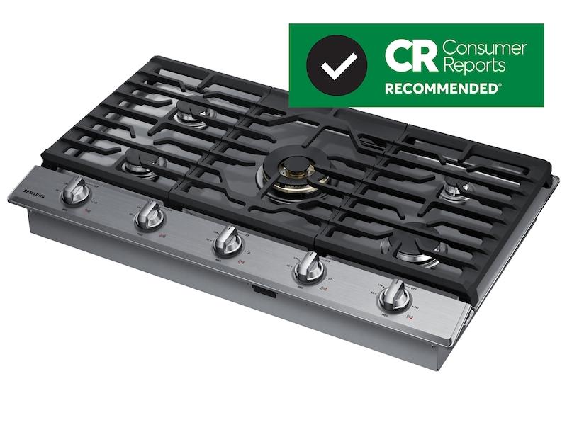 36" Smart Gas Cooktop with 22K BTU Dual Power Burner in Stainless Steel