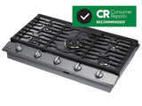 36" Smart Gas Cooktop with 22K BTU Dual Power Burner in Stainless Steel