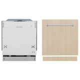ZLINE 24 in. Panel Ready Top Control Dishwasher with Stainless Steel Tub, 52dBa (DW7713-24) [Color: Panel Ready]