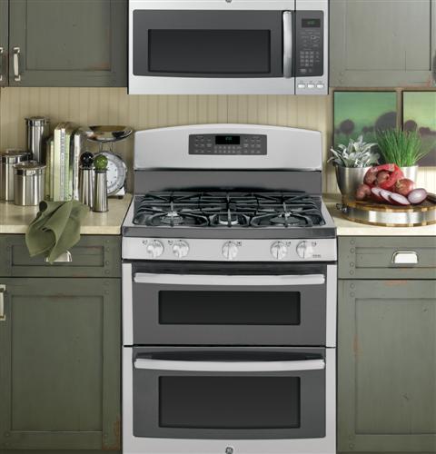 GE® 30" Free-Standing Gas Double Oven Range
