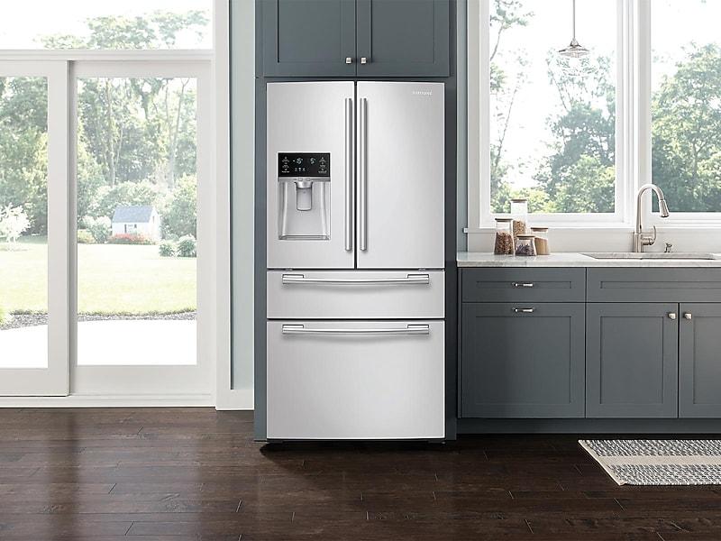 25 cu. ft. 4-Door French Door Refrigerator in White
