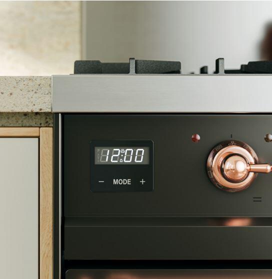 Nostalgie II 40 Inch Dual Fuel Natural Gas Freestanding Range in White with Brass Trim