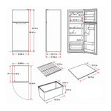 Verona VEFTF3324RSL 33 inch Top Freezer Refrigerator with 24 cu. ft. Total Capacity, Reversible Doors, Recessed Handle, Energy Star (Stainless Steel Look)