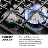 ZLINE Autograph Edition 48 in. 6.7 cu. ft. Paramount Dual Fuel Range with 8 Burner DuoPro? Cooktop and Dual Ovens in Stainless Steel and Matte Black Accents (PSDRZ-48-MB)
