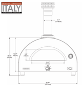 Countertop Hybrid Gas & Wood Oven in Black