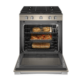 5.8 cu. ft. Smart Slide-in Gas Range with EZ-2-Lift™ Hinged Cast-Iron Grates