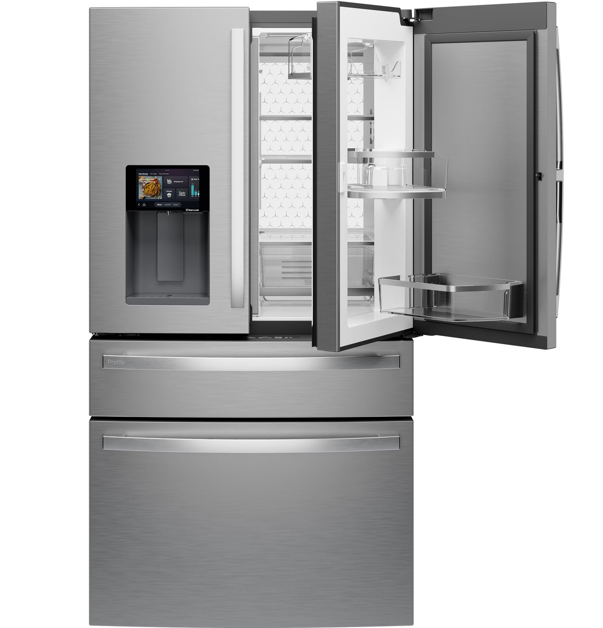 GE Profile™ ENERGY STAR® 22.4 Cu. Ft. Smart Counter-Depth 4-Door French-Door Refrigerator with Kitchen Assistant™