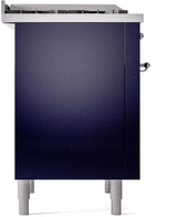 Nostalgie II 36 Inch Dual Fuel Liquid Propane Freestanding Range in Blue with Chrome Trim