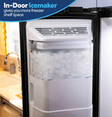 GE® 23.6 Cu. Ft. Counter-Depth Side-By-Side Refrigerator with Extra Tall Dispenser and In-Door Icemaker