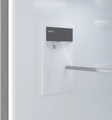 800 Series Free-standing fridge-freezer with freezer at bottom, glass door 24" White, Total No Frost