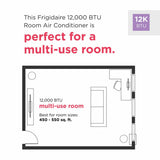 12,000 BTU Window Room Air Conditioner with Supplemental Heat