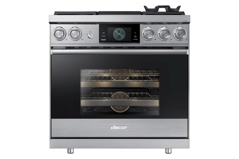 36" Pro Dual-Fuel Steam Range, Graphite Stainless Steel, Natural Gas