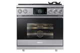 36" Pro Dual-Fuel Steam Range, Silver Stainless Steel, Natural Gas