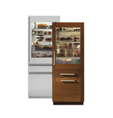 Monogram 30" Integrated Glass-Door Refrigerator for Single or Dual Installation
