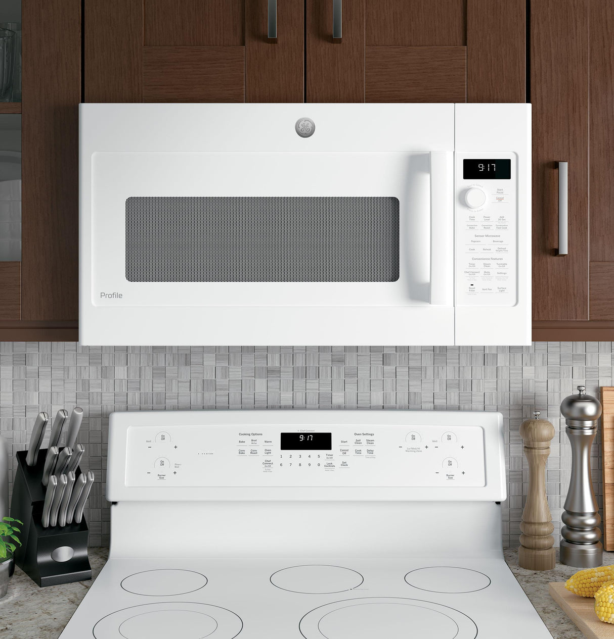 GE Profile™ 1.7 Cu. Ft. Convection Over-the-Range Microwave Oven