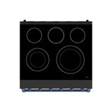 30 Inch Professional Electric Range With Precision Knob Control In Black and Blue  Gordon Ramsay Series