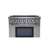 36 Inch Professional Gas Range In Stainless Steel