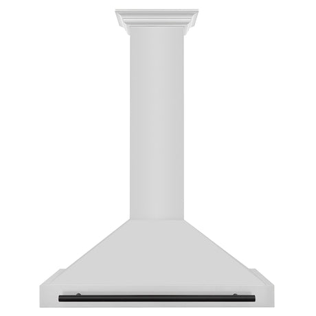 ZLINE 30 in. Autograph Edition Convertible Stainless Steel Range Hood with Stainless Steel Shell and Champagne Bronze Accents (KB4STZ-30-CB) [Color: Matte Black Accents]
