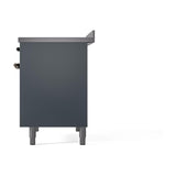 ILVE UNDI406QNMPBGB Nostalgie II Noblesse 40 inch Induction Range (Solid Door, Blue Grey, Burnished)