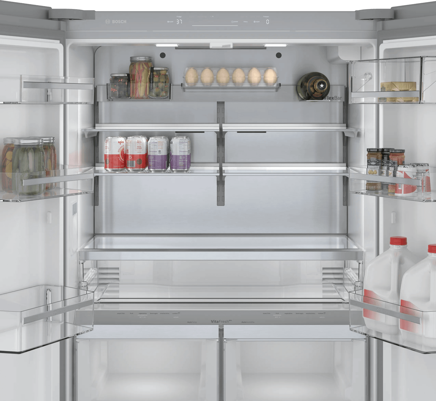 800 Series French Door Bottom Mount Refrigerator 36" Stainless steel (with anti-fingerprint)
