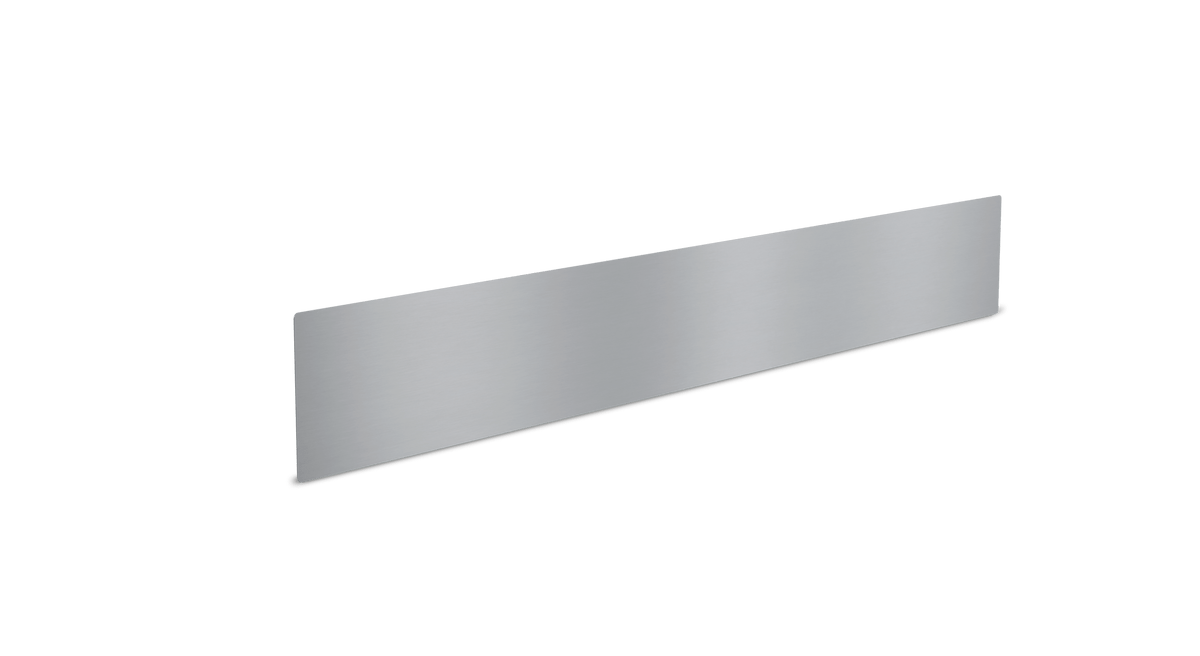 Stainless-steel toe-kick panel - for high-quality paneling of bases on KFMC 3xxx models.