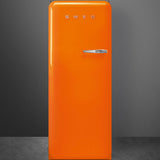 Approx 24" 50'S Style Refrigerator with ice compartment, Orange, Left hand hinge
