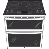 GE Profile™ 30" Smart Slide-In Electric Double Oven Convection Range