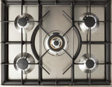 Nostalgie 30 Inch Dual Fuel Natural Gas Freestanding Range in Stainless Steel with Brass Trim