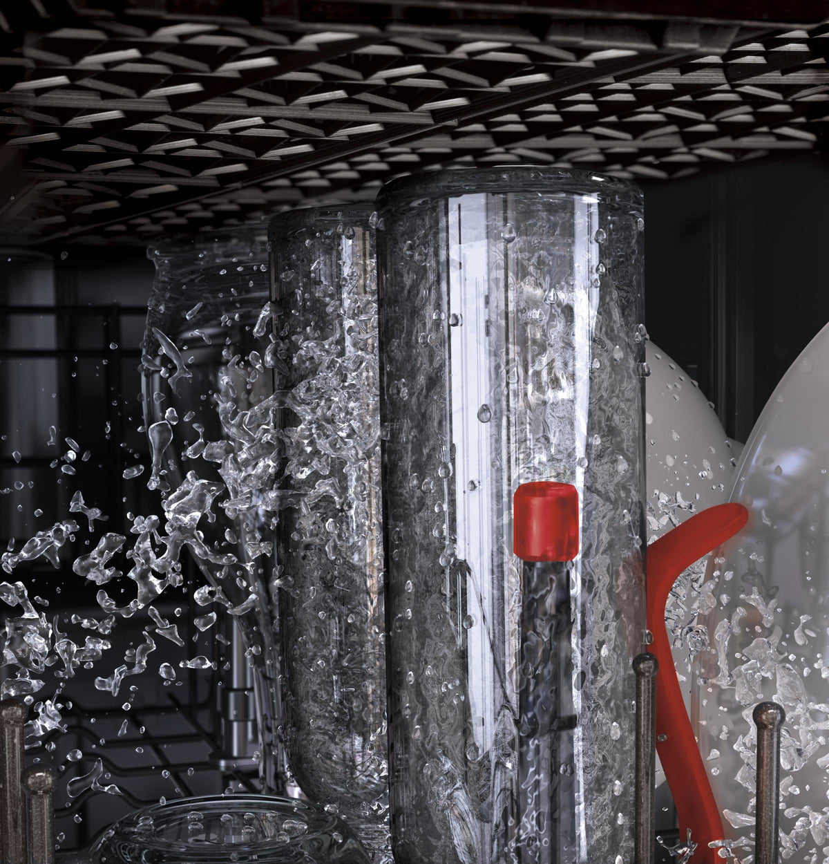 GE® Stainless Steel Interior Dishwasher with Hidden Controls