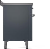Nostalgie II 48 Inch Electric Freestanding Range in Blue Grey with Chrome Trim