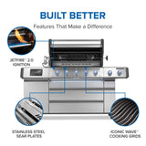 Prestige PRO 665 Elite with Smart Technology & Electric Smoker Box , Propane, Stainless Steel
