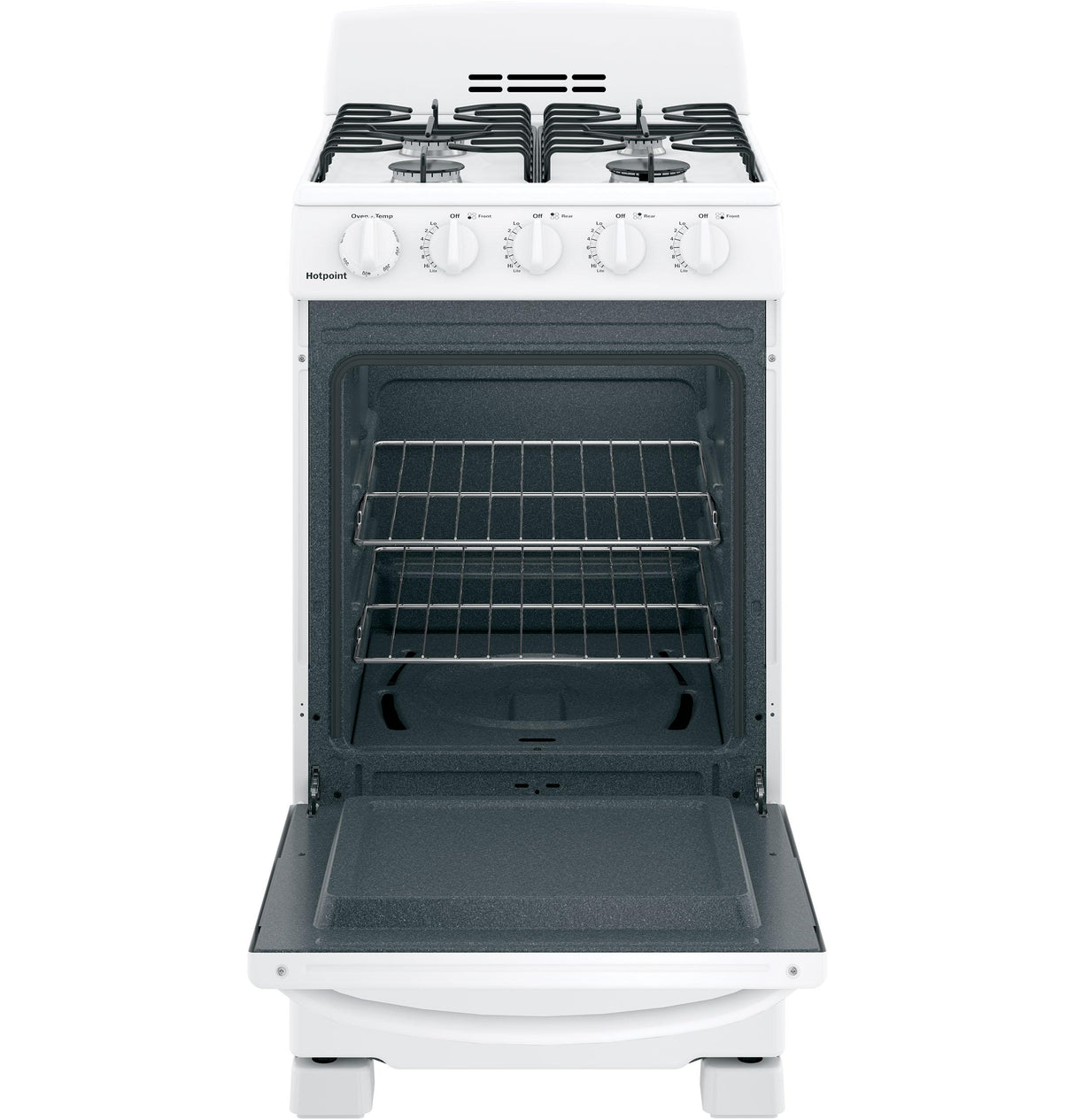 Hotpoint® 20" Front-Control Free-Standing Gas Range with Sealed Burners