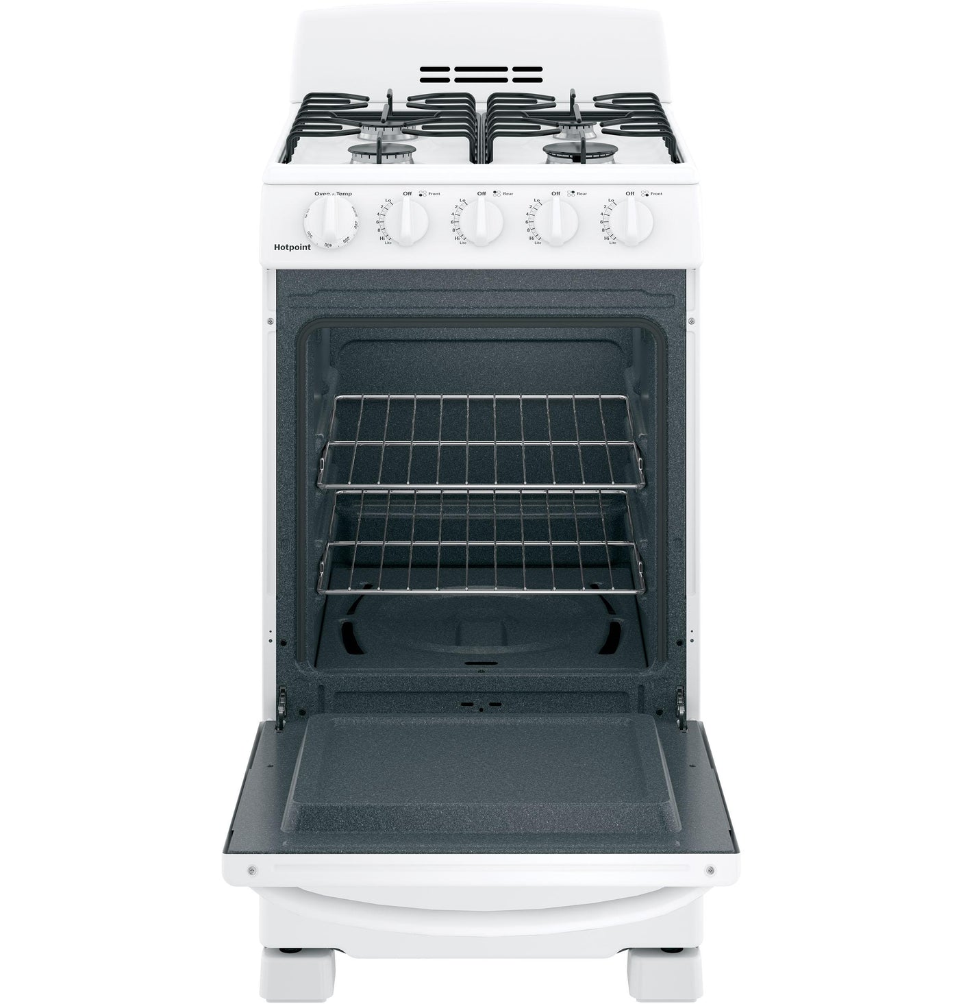 Hotpoint® 20" Front-Control Free-Standing Gas Range with Sealed Burners
