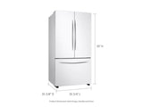 28 cu. ft. Large Capacity 3-Door French Door Refrigerator in White