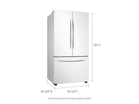 28 cu. ft. Large Capacity 3-Door French Door Refrigerator in White