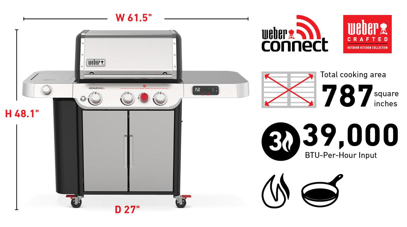 Genesis SX-335 Smart Gas Grill (Liquid Propane) - Stainless Steel