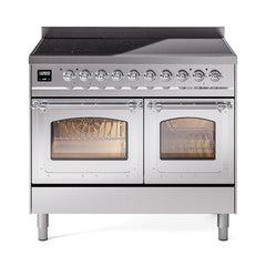 ILVE UNDI406NMPSSC Nostalgie II Noblesse 40 inch Induction Range (Triple Glass Door, Stainless Steel, Chrome)