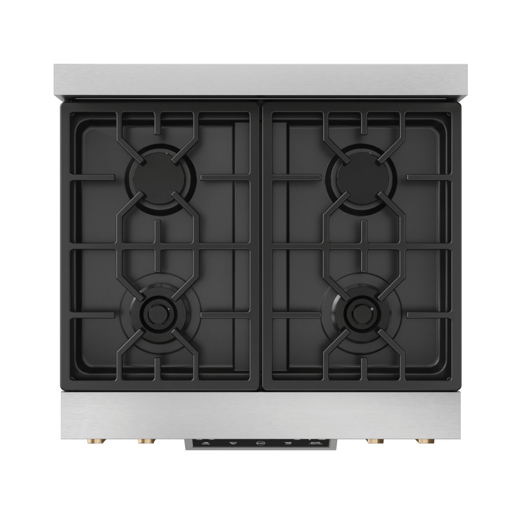30 Inch Professional Gas Range With Tilt Panel Touch Control In Stainless Steel/bronze  Gordon Ramsay Series