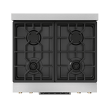 30 Inch Professional Gas Range With Tilt Panel Touch Control In Stainless Steel/bronze  Gordon Ramsay Series