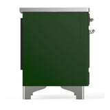 ILVE UMIB36NR3EGC Majestic III 36 inch Induction Range with 6 Elements, 3.5 cu. ft. Total Oven Capacity (Triple Glass Door, Emerald Green, Chrome)