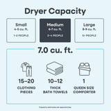 Element 7.0 Cu. Ft. Electric Dryer - White (ENTDE7027EW)
