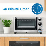 Danby 0.4 cu. ft./12L 4 Slice Countertop Toaster Oven in Stainless Steel