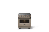 30"W. Induction Range (Finish: Nantucket, Trim: Polished Chrome)