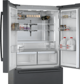 800 Series French Door Bottom Mount Refrigerator 36" Black Stainless Steel